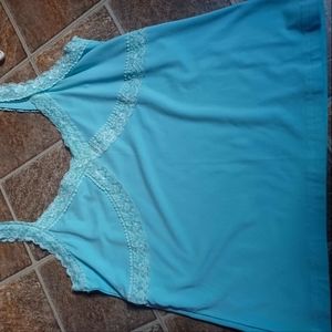 Lilly Pulitzer White Label  lace trim tank Large